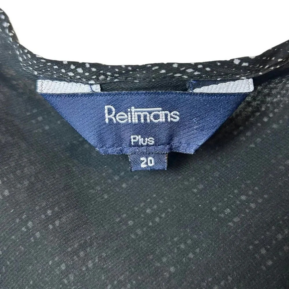 Reitmans Black & White Lace Trim V Neck Tank Top - Picture 7 of 7